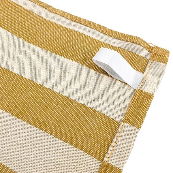 Lot de 2 torchons de cuisine toile 50x70 cm collection PAT EFFI jaune mimbre