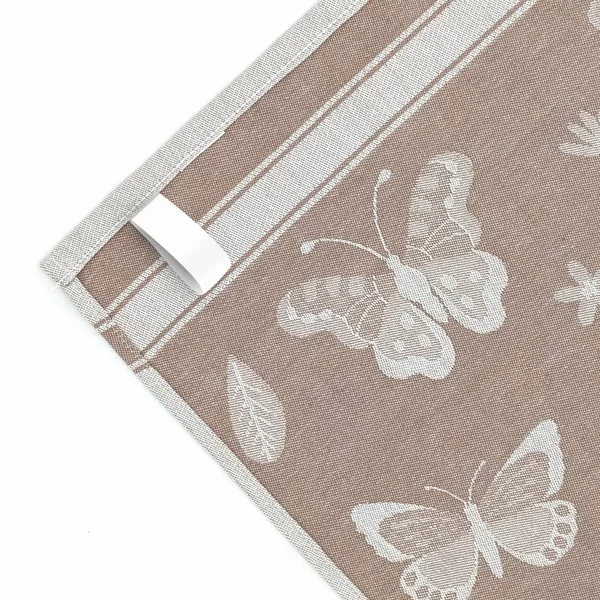 Lot de 2 torchons de cuisine toile collection WINGS 50x70 cm marron