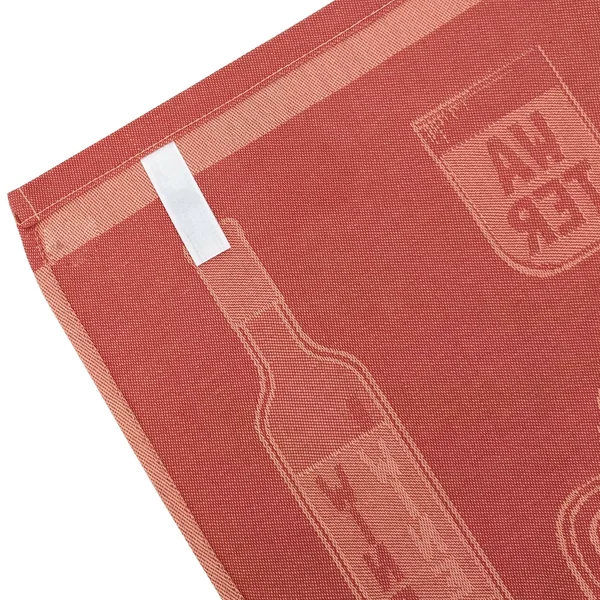 Lot de 2 torchons de cuisine toile DRINK 50x70 cm orange Terracotta