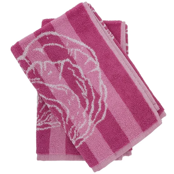 Lot de 2 torchons de cuisine éponge 50x50 cm collection SEAFOOD rose
