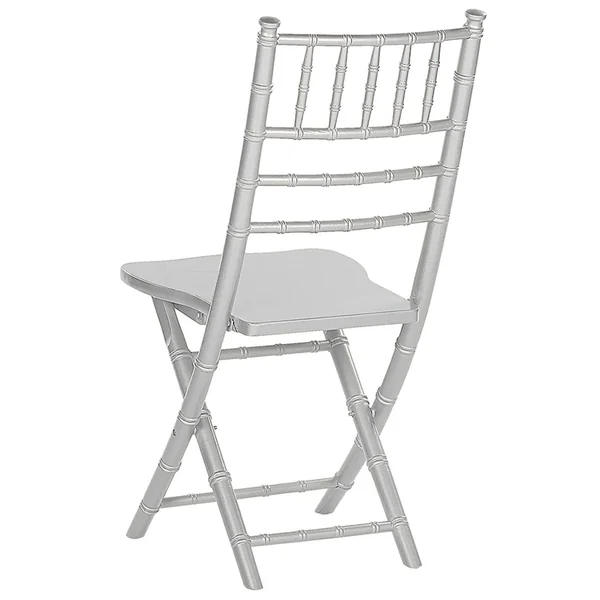 Lot de 4 chaises de salle à manger Pliant MACHIAS Bois de hêtre Argenté