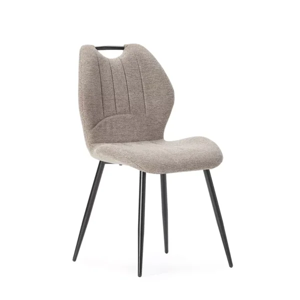 Lot de 4 chaises en tissu avec pieds en métal L48 cm - NOVA