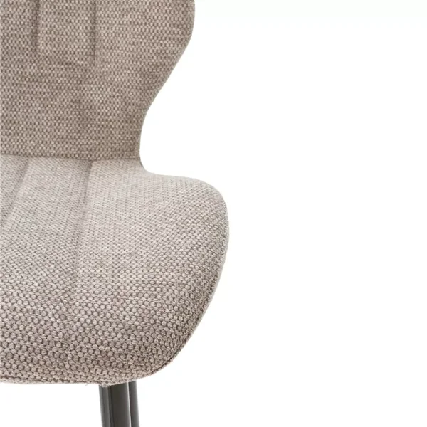Lot de 4 chaises en tissu avec pieds en métal L48 cm - NOVA