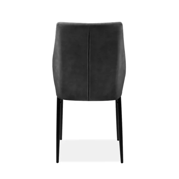 Lot de 4 chaises en tissu capitonné avec structure en métal L48cm - LILLIE