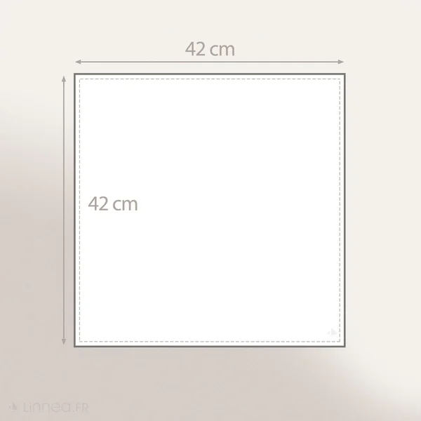 Lot de 6 serviettes de table coton 42x42 cm LILI bleu marine