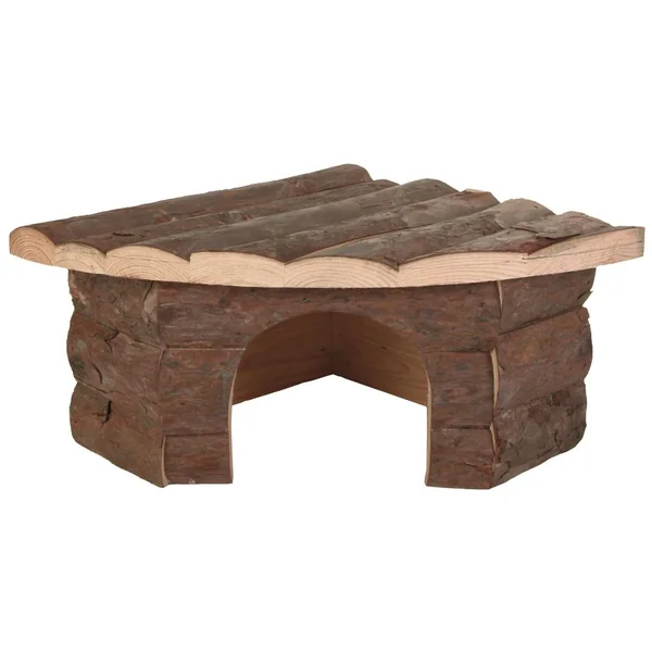 Maison d'angle pour petits animaux coloris marron en bois Jesper PM trixie