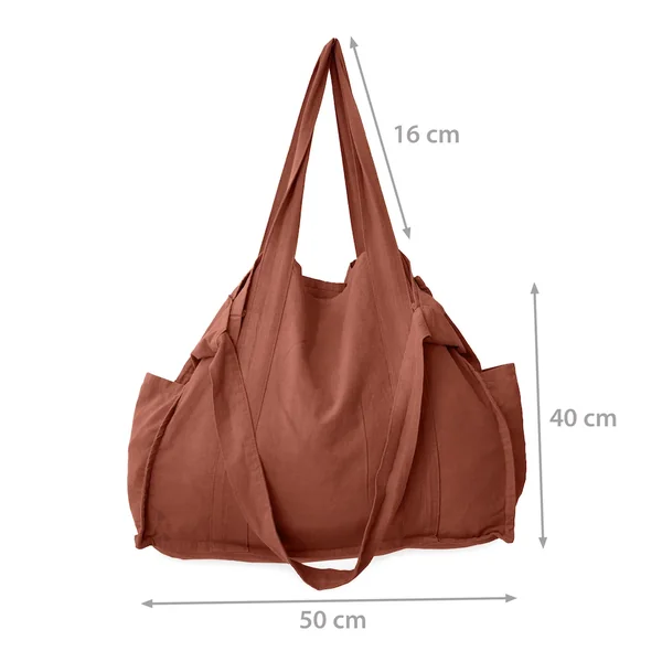 Maxi sac de plage en lin et coton lavé 50x40 cm ATAKAMA beige naturel