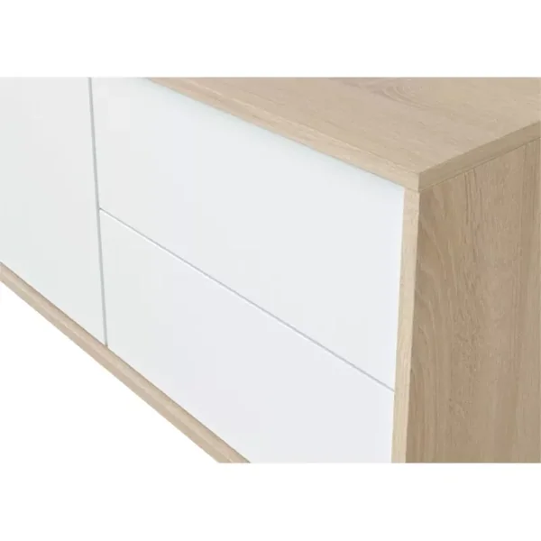 Meuble TV 2 portes et 2 tiroirs Brooklyn - L130 cm
