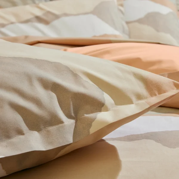 Parure 280x240 cm 65x65 percale coton LAND CRAIE multicolore 3 pièces