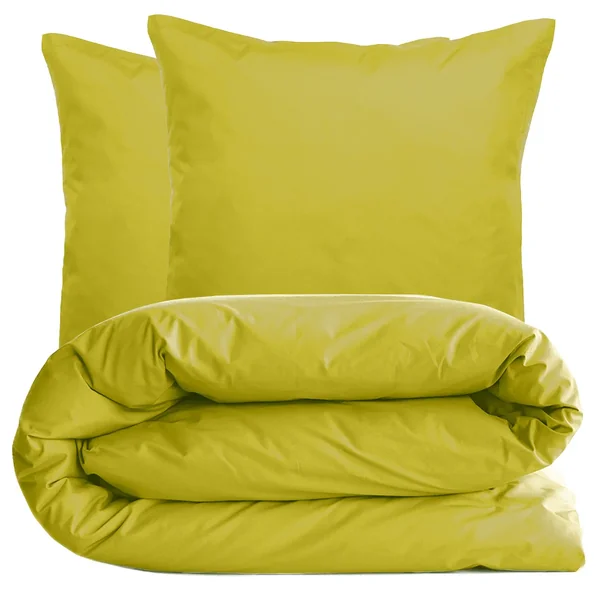 Parure de lit 140x200 cm et taie 65x65 cm percale MANOIR vert Jasmin