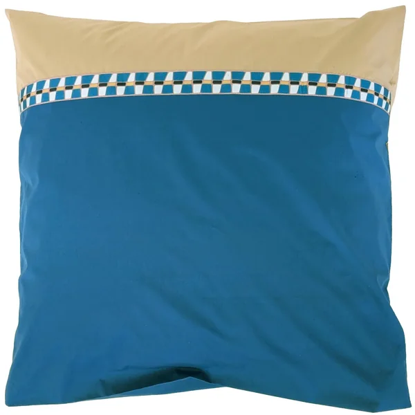 Parure de lit 3 pièces : housse 280x240 cm et taies 65x65 cm en percale de coton LINOA bleu cobalt