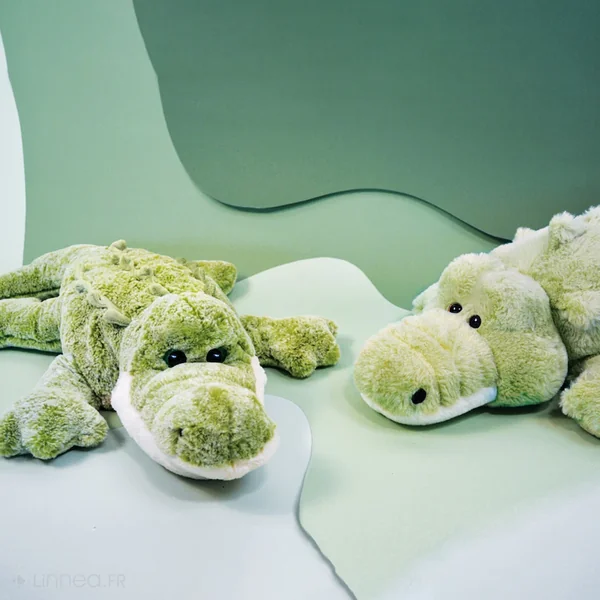 Peluche crocodile 40 cm polyester DANS LA FORET TROPICALE vert