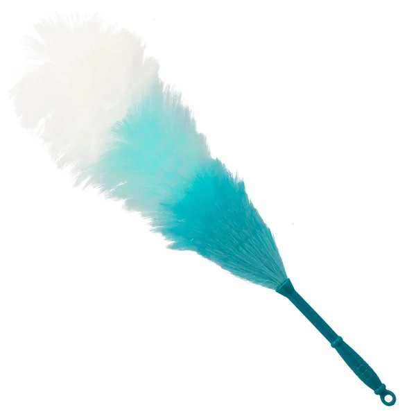 PLUMEAU ELECTROSTATIQUE TRICOLORE BLEU AQUA BLANC