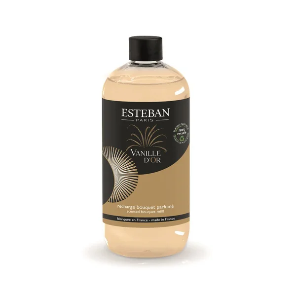 Recharge de parfum bouquet et diffuseur Esteban collection Vanille d'or – 500 ml