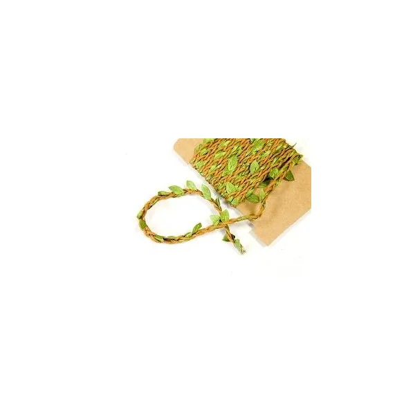 RUBAN FEUILLE BICOLORE 2M NATUREL