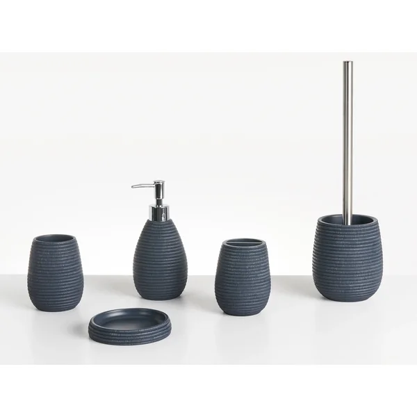 Set de 5 accessoires de salle de bain QUILCA Bleu foncé