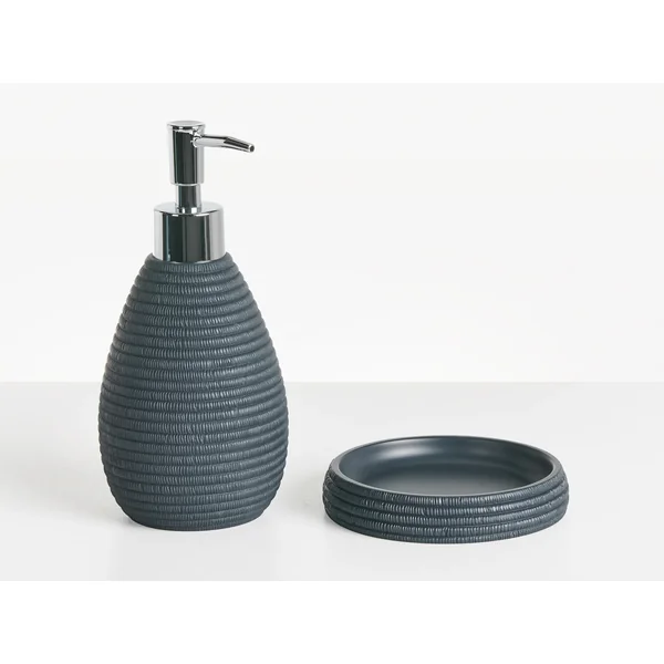 Set de 5 accessoires de salle de bain QUILCA Bleu foncé