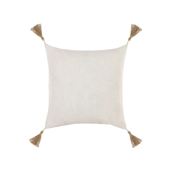Set of 2 Decorative Cushions AZALEA 45 x 45 cm Light Beige Solid
