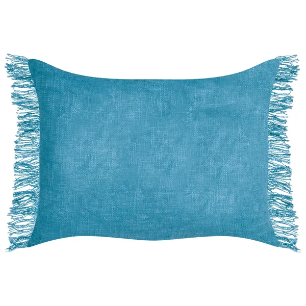 Set van 2 sierkussens MABA Katoen 50 x 35 cm Blauw effen