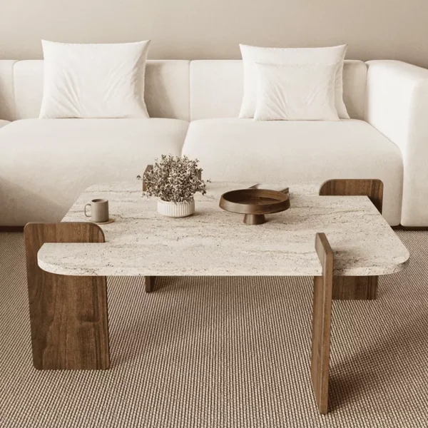 Table basse carré et bords arrondis L90 cm ORIGIN