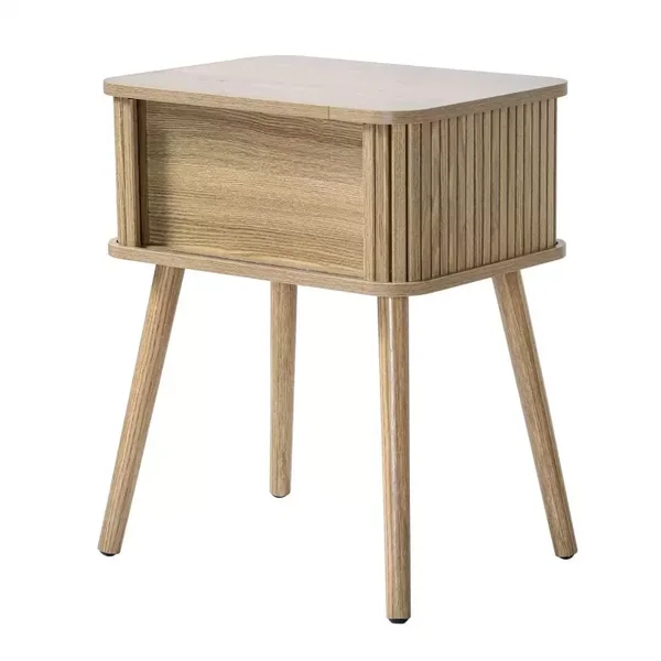 Table de Chevet Vintage 2 Portes Coulissantes H58cm - ERNEST