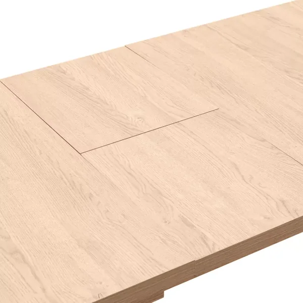 Table extensible de 160 à 198 cm décor chêne et noir - NALA