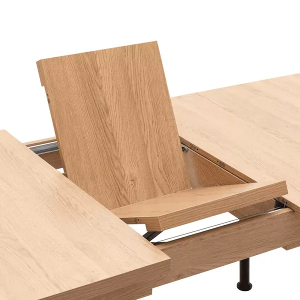 Table extensible de 160 à 198 cm décor chêne et noir - NALA