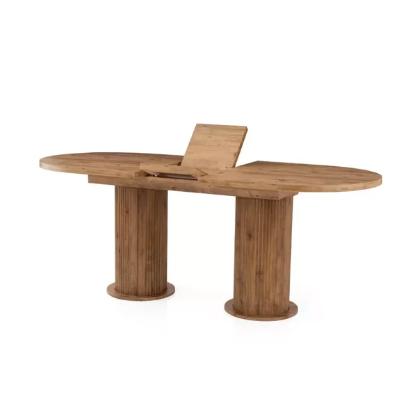 Table à manger extensible de 180 à 216 cm décor noyer - GUSTO