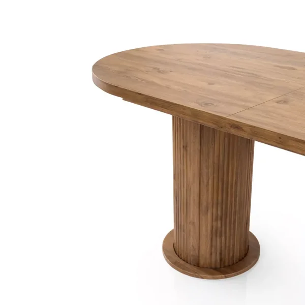 Table à manger extensible de 180 à 216 cm décor noyer - GUSTO
