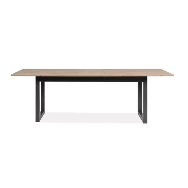 Table à manger extensible décor chêne et anthracite L200/240 cm - DENVER