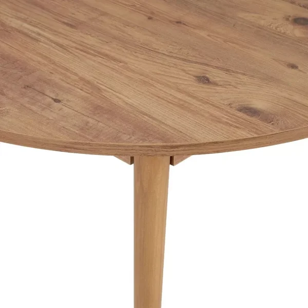 Table à manger ronde extensible de 100 à 131 cm - KLARA