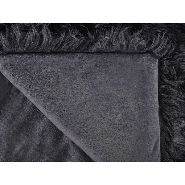 Tagesdecke DELICE Stoff 200 x 220 cm Schwarz