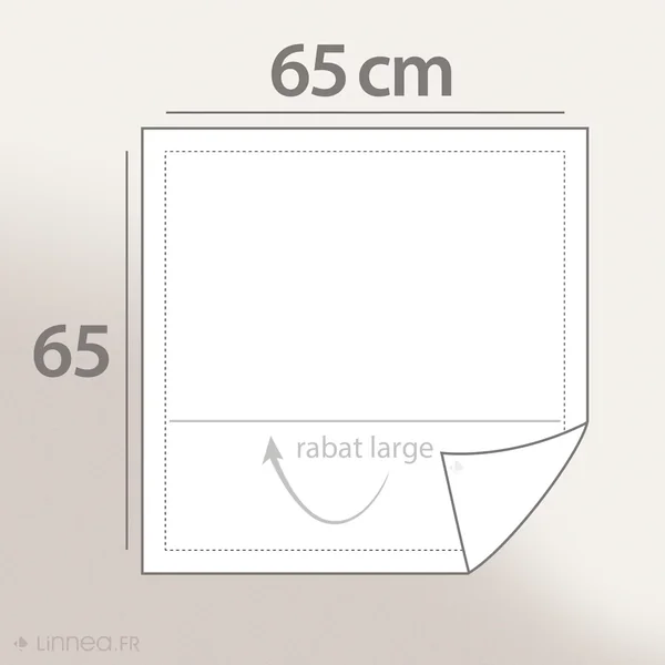 Taie d'oreiller 65x65 cm en 100% percale de coton ESTEBAN bleu