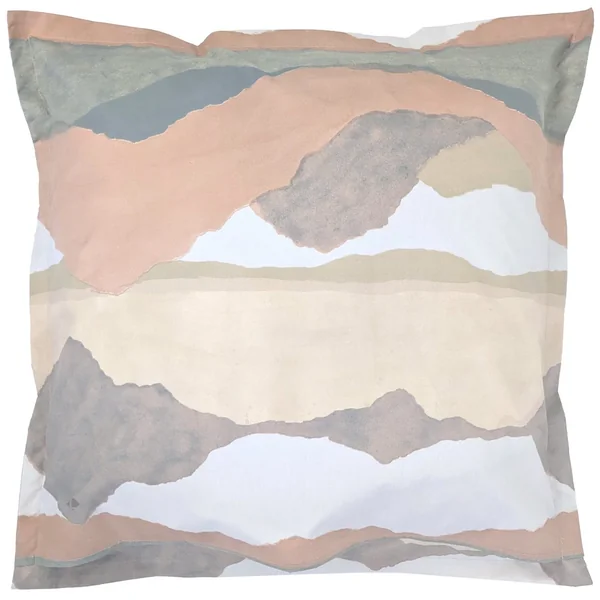 Taie d'oreiller 65x65 cm percale de coton LAND CRAIE multicolore