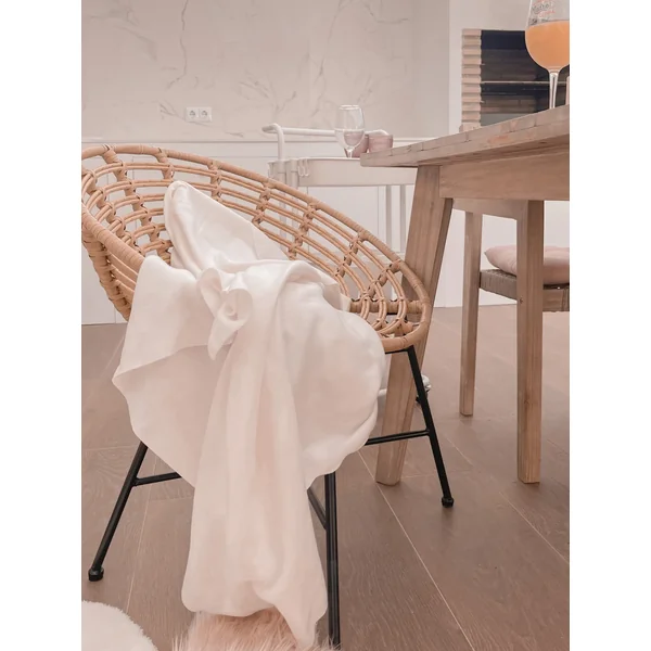Tapis en fausse fourrure UNDARA Blanc cassé 60 x 90 cm