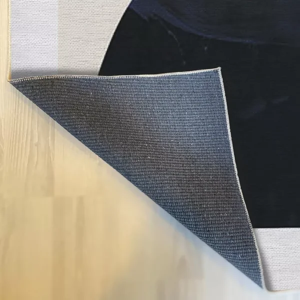 Tapis rectangulaire écru à motifs géométriques multicolores - WOOPAMUK