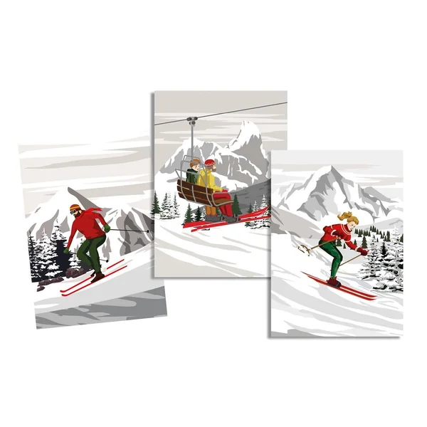 TORCHON SKIS MULTICOLORE 50X70