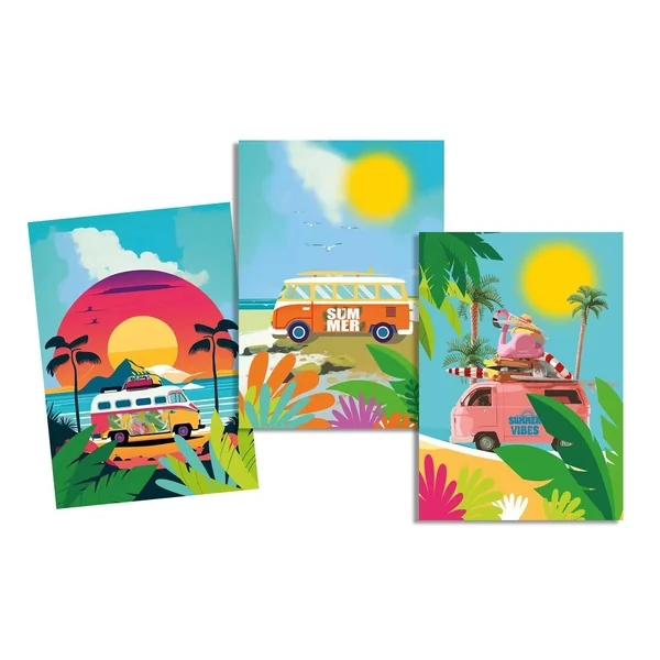 TORCHON VACANCES MULTICOLORE 50X70CM
