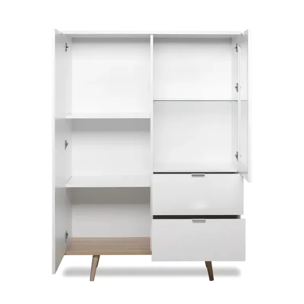 Vaisselier avec 2 Portes et 2 Tiroirs H140 cm - COPENHAGUE