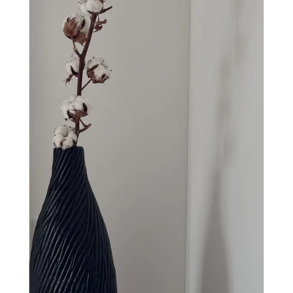 Vase décoratif FLORENTIA Céramique 50 cm Noir