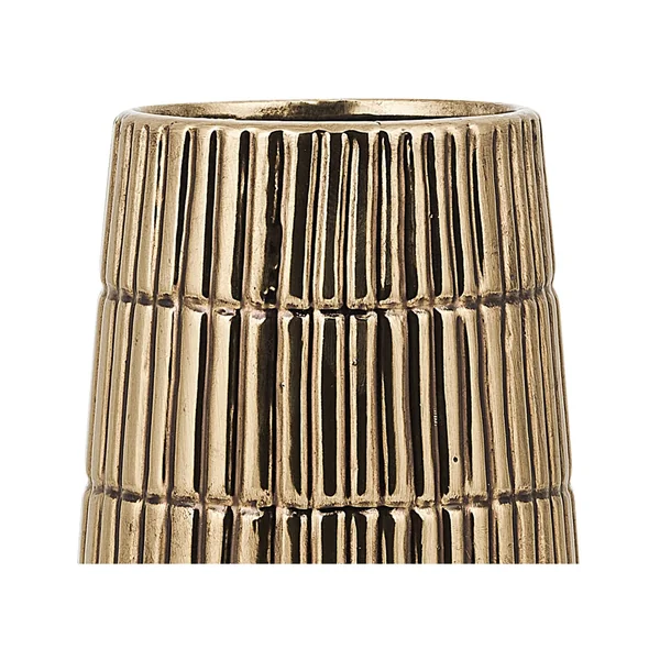 Vase décoratif QANAWAT Grès 22 cm Doré