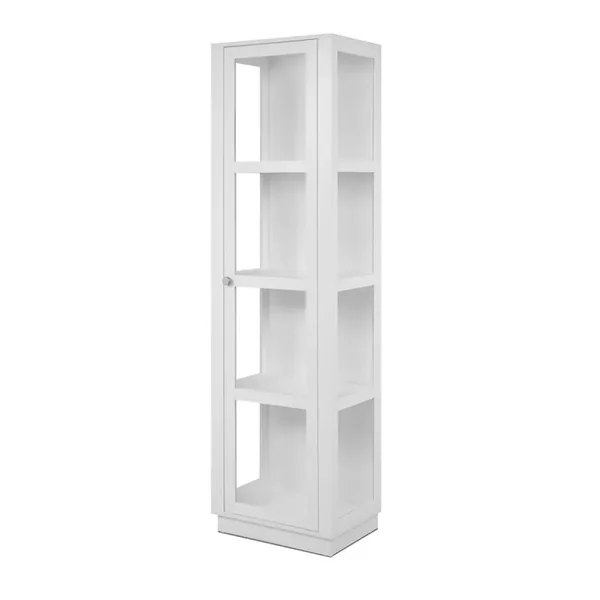 Vitrine 3 étagères blanche H195 cm - ARLES