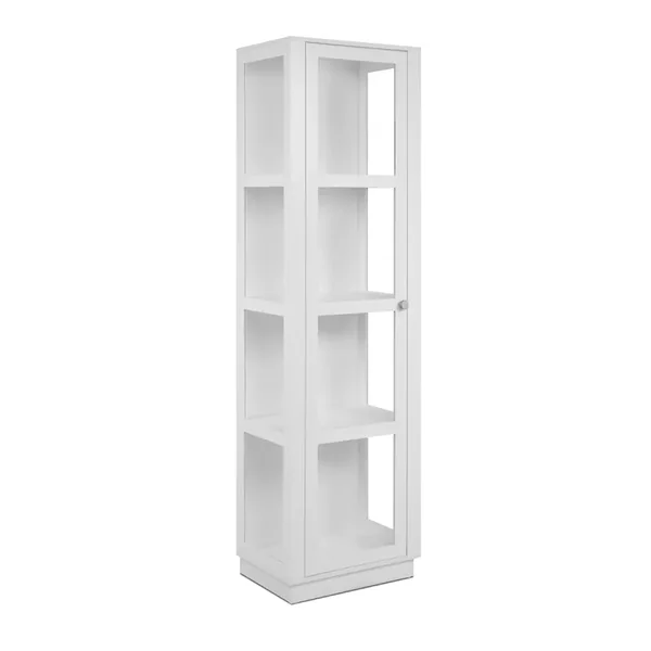 Vitrine 3 étagères blanche H195 cm - ARLES