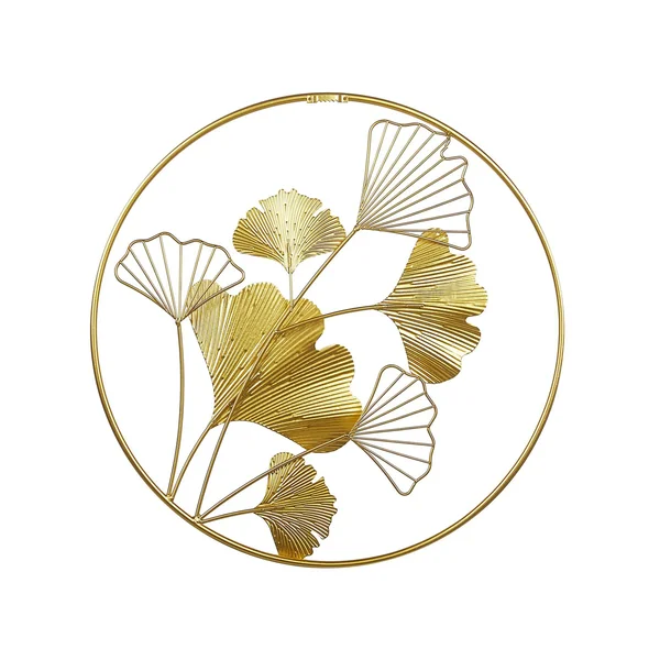 Wall Decor Flower BISMUTH Metal 45 cm Gold
