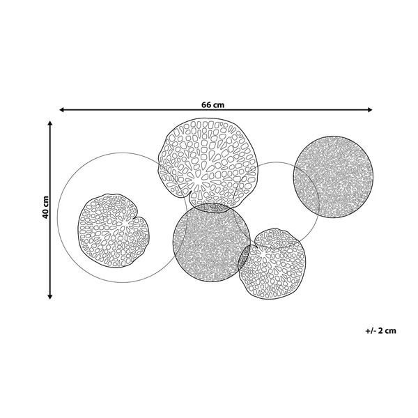 Wanddecoratie RHODIUM Metaal 40 cm Meerkleurig