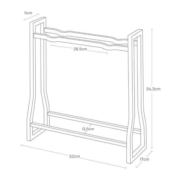 Étagères pour haltères L52 cm - TOWER